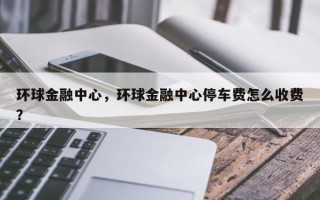 环球金融中心，环球金融中心停车费怎么收费？